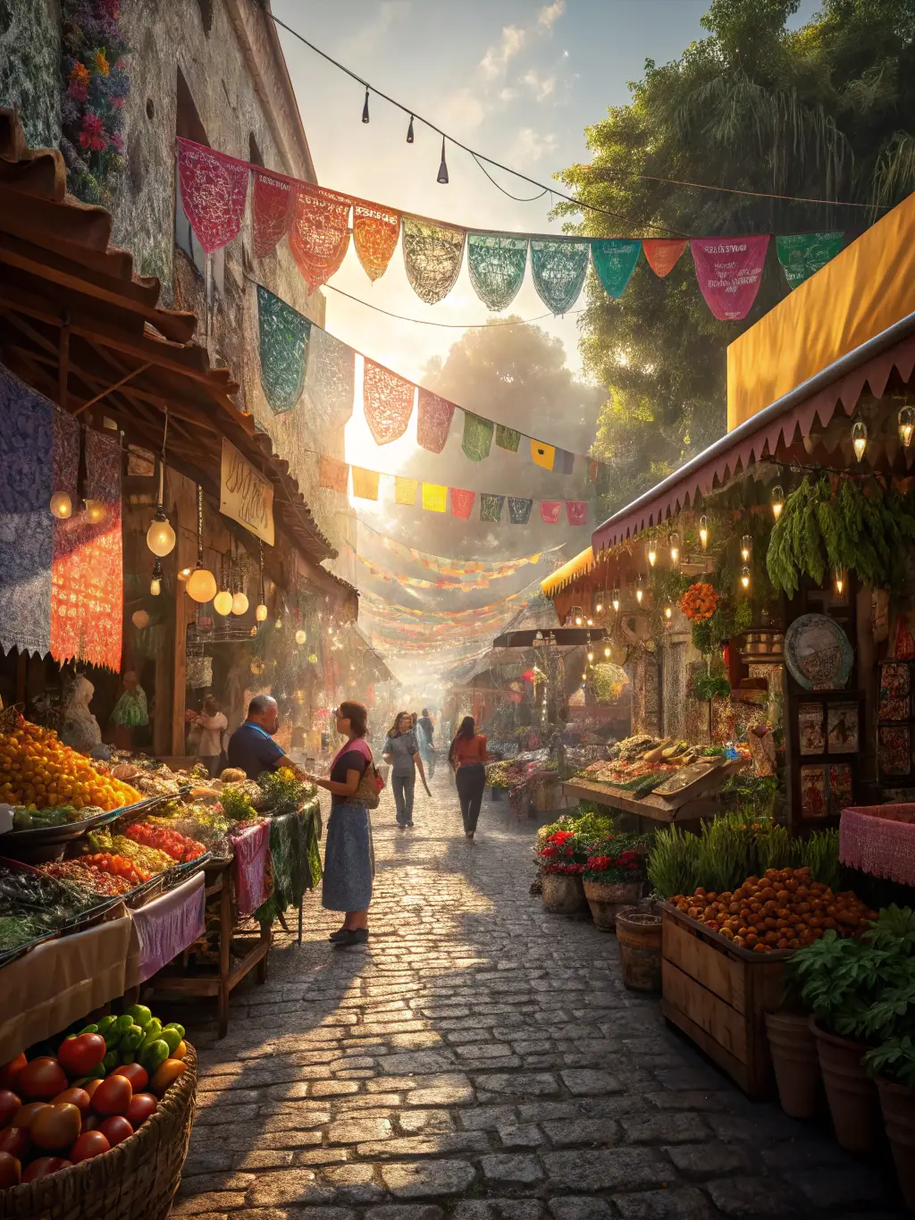 A community event showcasing local artisans and their crafts, celebrating the cultural traditions of Chaux. The image should be colorful and lively, capturing the spirit of the community.